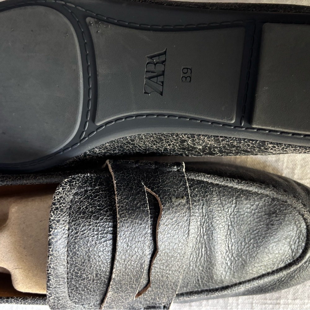 Zara distressed leather loafers - Picture 8 of 10